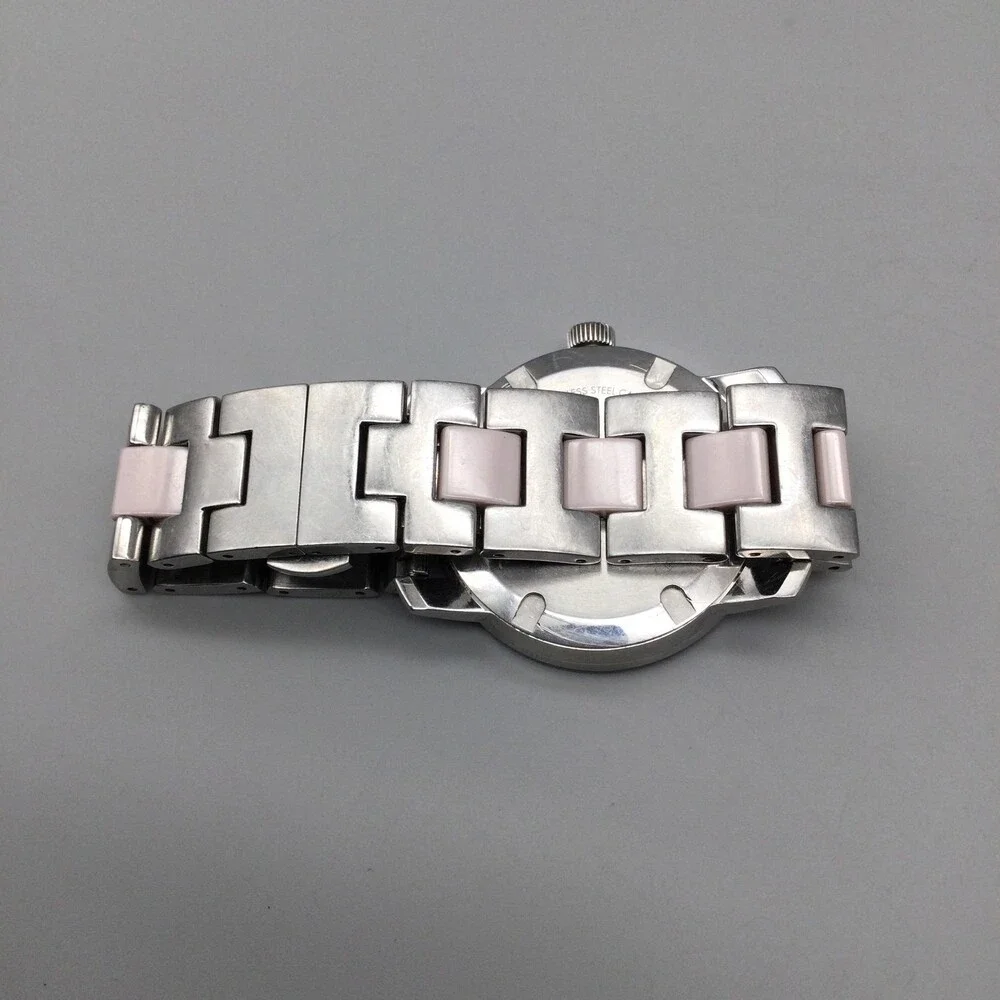 Movado BOLD Watch Womens 36mm Stainless Pink Black New Battery 6.25" - Picture 6 of 14